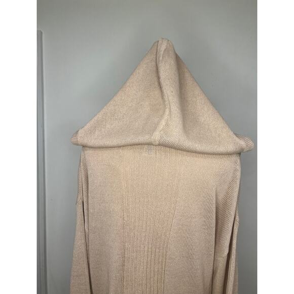 Womens Sigrid Olsen Slouchy Hooded Linen Cotton Sweater Spring Summer Large - Picture 6 of 11